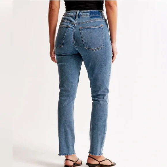 Abercrombie&Fitch The skinny High Rise Curve Love Blue Women's Jeans Sz 27 - Picture 7 of 9
